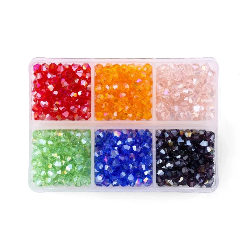 600pcs/lot 4mm Plated Color 5238 Bicone Beads Loose Spacer Beads Austria Jewelry Beads for Sewing Diy Supplies Jewelry Making Qme 1-ab