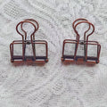 Brown Vintage Binder Clips, Retro Metal Paper Clamp Antique Style Book Clips for Planner & Reading, Aesthetic Stationery Qme 2pcs
