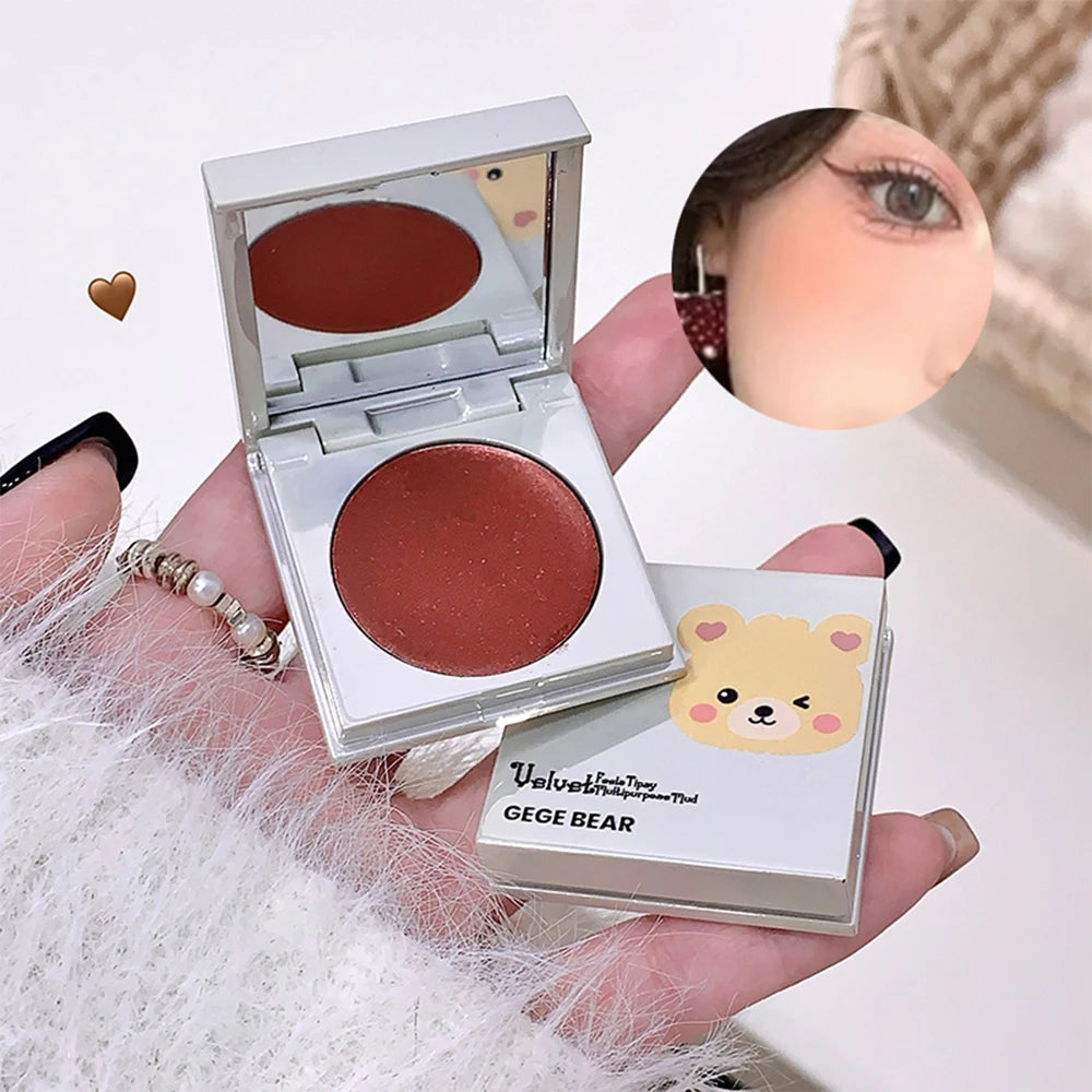 Gege Bear Velvet Multi-purpose Mud Lip Blush Cream Long-lasting Qme