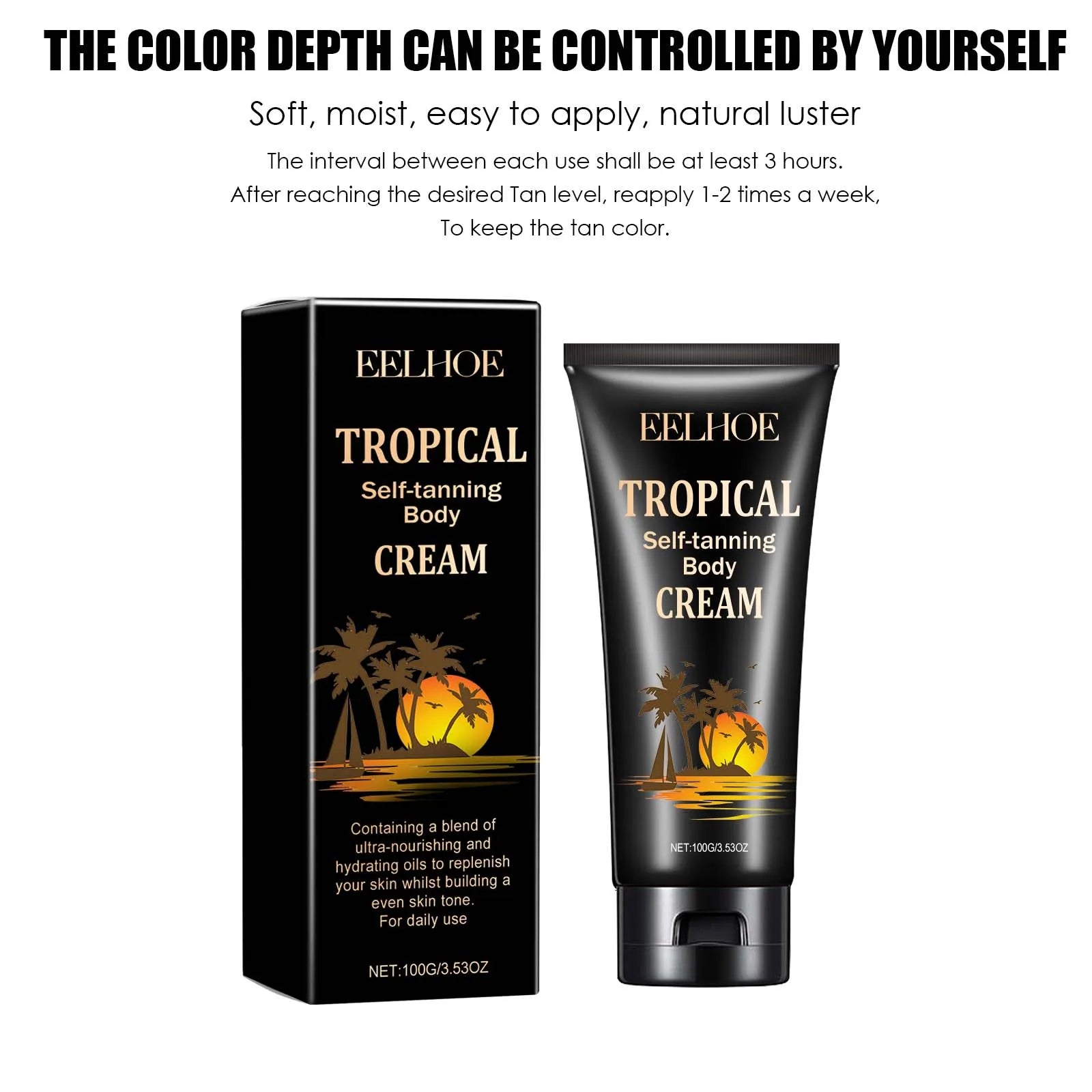 Body Self-Tanning Cream Self Tanner Quick Tanning Accelerator Body Natural Bronzer Dark Wheat Color Moisturizing Fake Tan Cream Qme