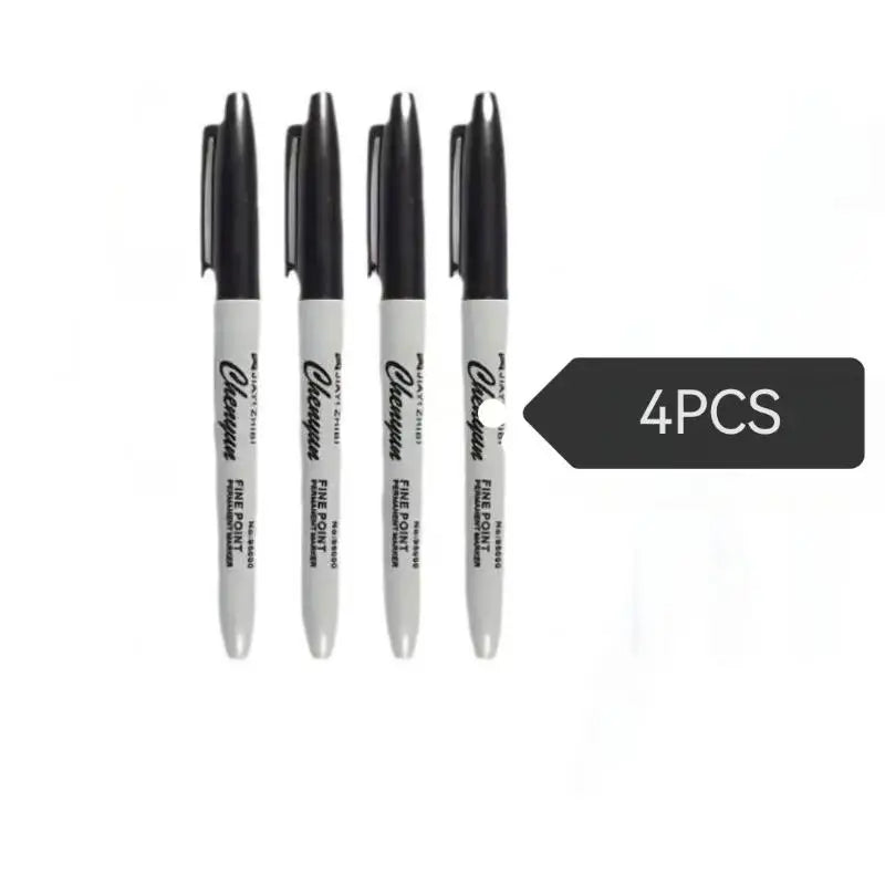Black Permanent Marker Pens Fine Tip Waterproof Quick Drying Qme A5