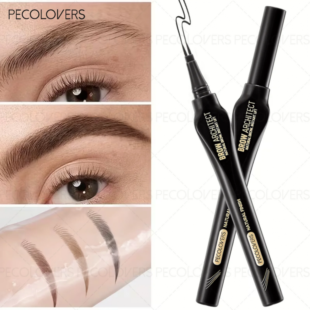 Dual-prong Eyebrow Pen Two-prong Tip Design Created Natural 3D Look Qme