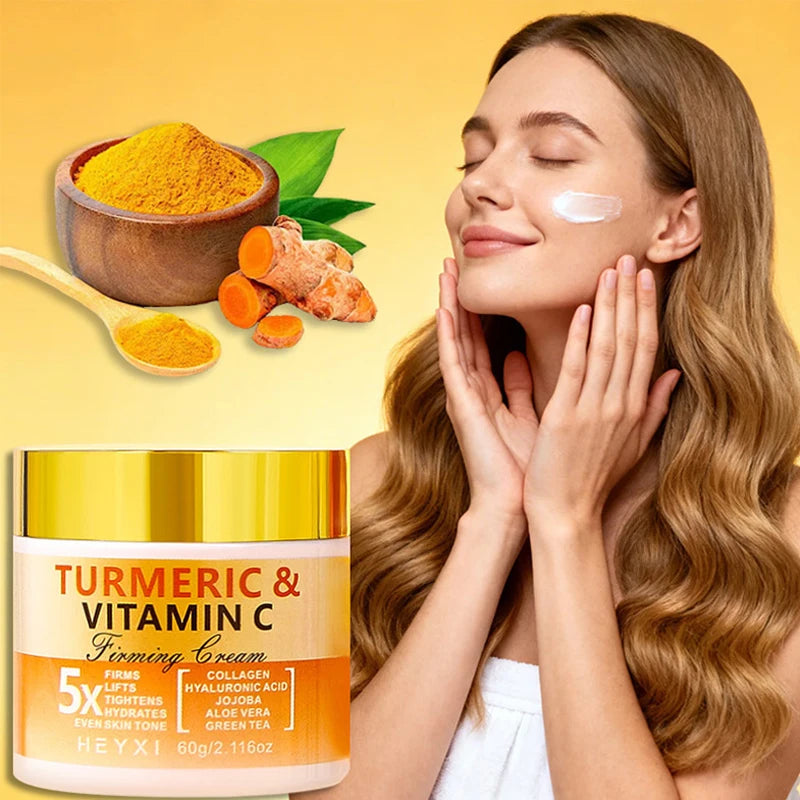 Turmeric Vitamin C Firming Face Cream Moisturizing Replenishing Water Qme