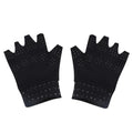 1 Pair Fingerless Gloves Unisex Nylon Compression Gloves Breathable for Daily Living Compression Gloves Fingerless Hand Glove Qme black
