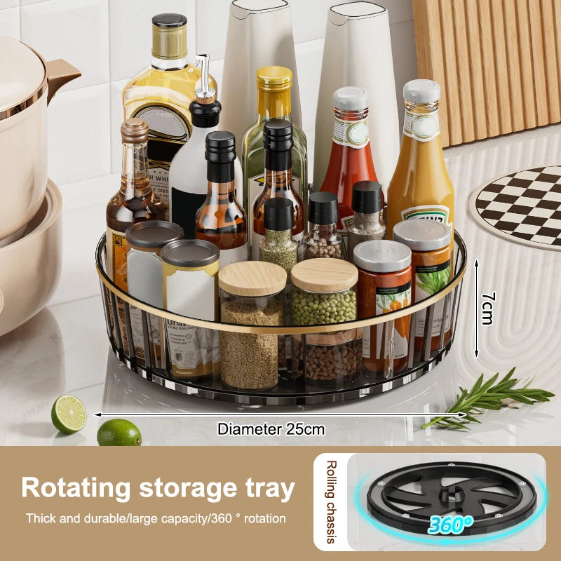 Condiments Cosmetic Perfume Organizer Desktop Storage Box 360 Qme 25cm Gray