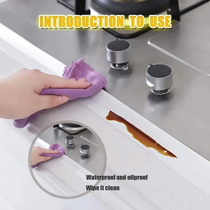 Kitchen Bathroom Wall Sealing Tape Waterproof And Mildew Tile Crack Repair Self Adhesive Waterproof Wall Sticker Sink Edge Tape Qme