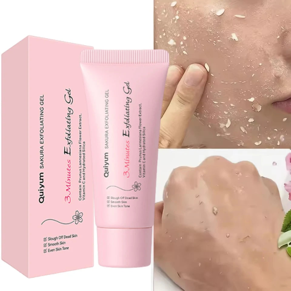 Sakura Exfoliating Peeling Gel Facial Scrub Shrink Pores Moisturizing Nourishing Repair Scrubs Face Cream Beauty Skin Care 50g Qme