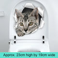 Animal Decals Decor Bathroom Washroom Funny 3D Kitten Toilet Seat Qme 01