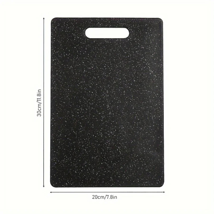 Marble Texture PP Cutting Board Antibacterial and Mildew Cutting Board Kitchen Vegetable Cutting Board Dishwasher Safe Qme 1PC M black