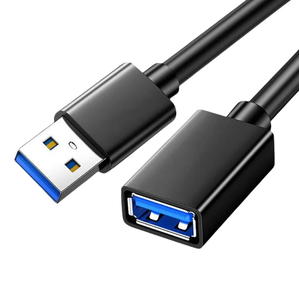 USB to USB Extension Cable Type A Male to Female USB 3.0 Extender For Hard Disk Xiaomi TV Box USB3.0 Data Cord 0.5/1/1.5/2/3/5M Qme black 5M