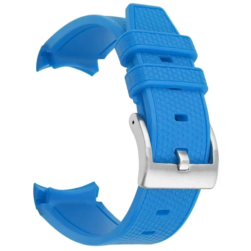 Watch Band for Omega X Swatch Joint MoonSwatch Speedmaster Curved End Rubber Silicone Strap Women Men Soft Sport Bracelet 20mm Qme US 20mm