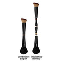 4 In 1 Makeup Brush With 4 Heads Set Concealer Makeup Brush For Foundation Blusher Eye Shadow Double Ended Travel Makeup Brushes Qme Black China