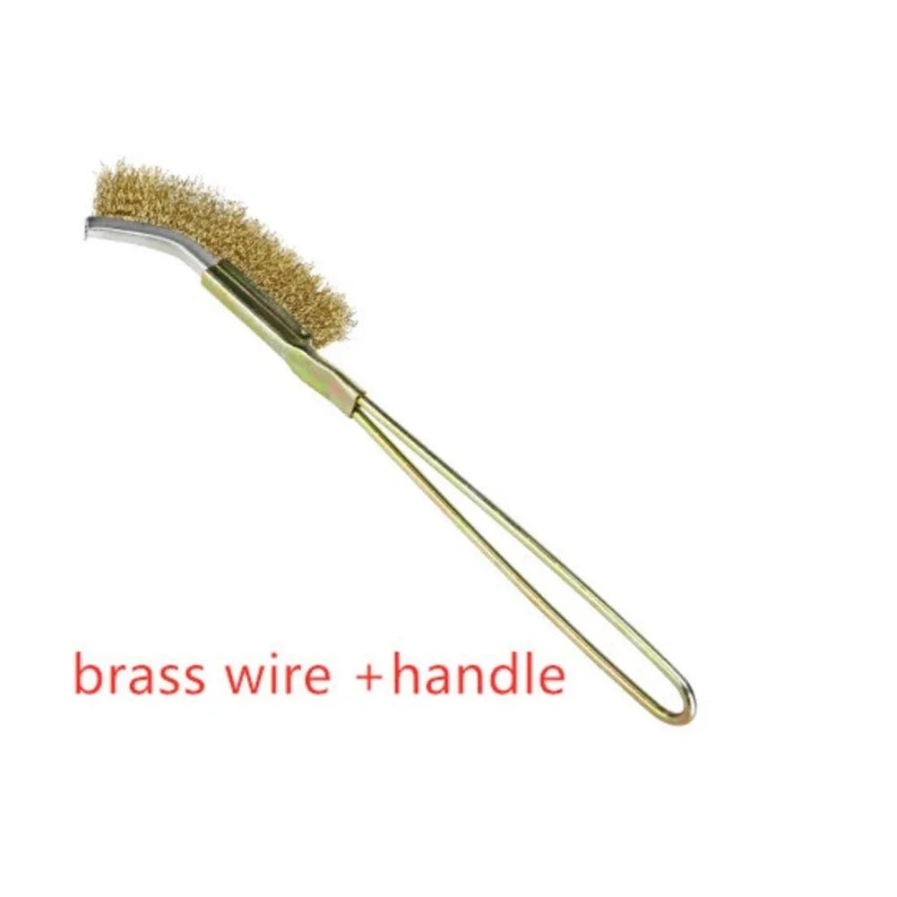 245mm Mini Steel/Brass/Nylon Brush Wire Brush For Cleaning Job Removal Paint Rust Dirt Home Workshop Hand Tool Qme brass wire