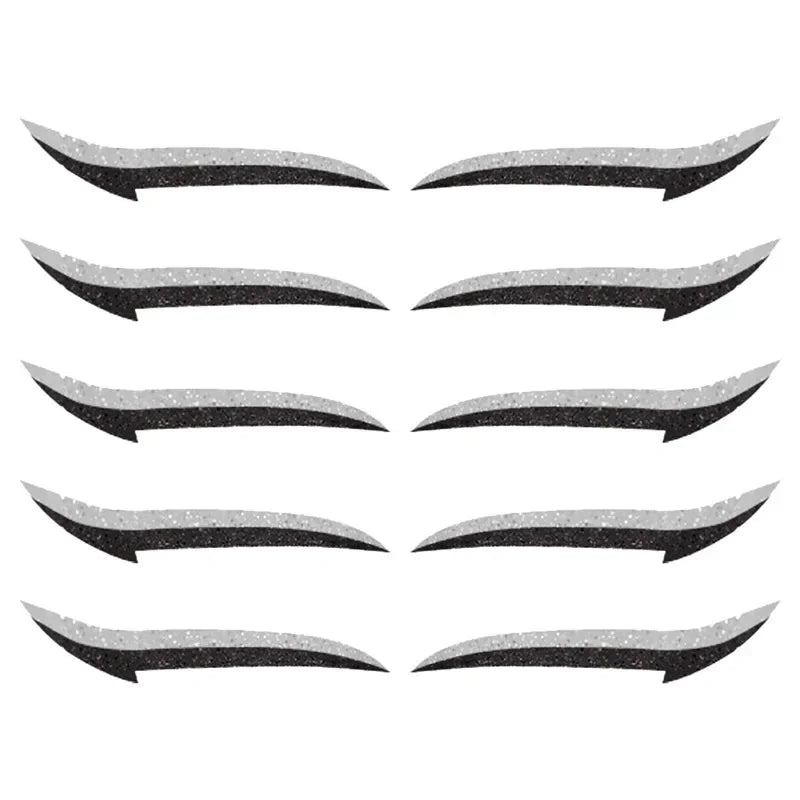 5/6Pair Glitter Eyeliner Sticker Set Self Adhesive Eyeliner Reusable Eyeliner Sticker DoubleLine Eyelid Patch Face Makeup Beauty Qme 5 Pairs Gray