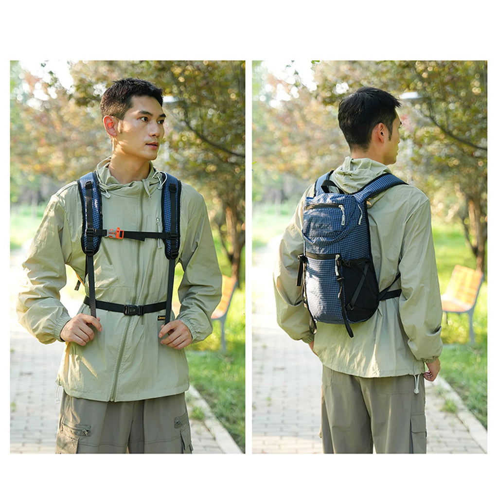 25L Camping Backpack Lightweight Lightweight Daypack Rainproof Durable Backpack with Multi Compartments Anti Theft Zippers Qme