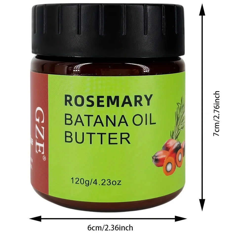 GZE Rosemary Oil & Batana Oil Hair Butter Natural Ingredients Hair Mask Deep Moisturizing Repair Dry Damaged Hair Repair Split Qme