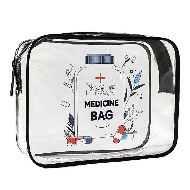 Transparent Single-Sided Print Cosmetic Bag Portable Travel Toiletry Bag Thickened Makeup Bags Organizer PVC Storage Pouch Qme A5