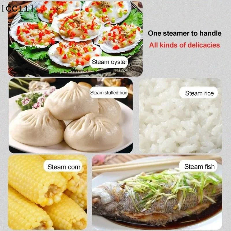 Microwave Food Steamer Heat-resistant Plastic Steaming Tray SetCC11 Qme