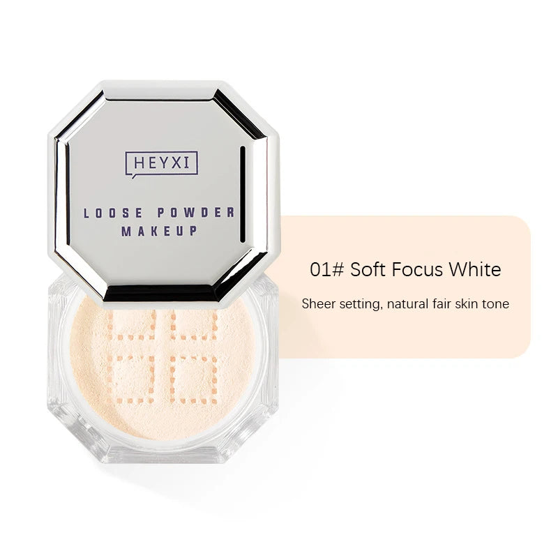 Waterproof Loose Baking&setting Powder Long Lasting Oil Control Matte Qme 01White
