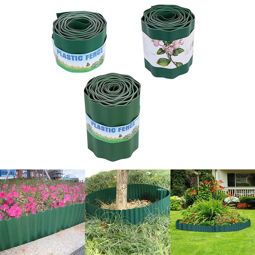 10cm 15cm 20cm Garden Grass Lawn Edge Border Fence Path DIY Flexible Lawn Edging Border Fence For Outdoor Landscape Garden Decor Qme