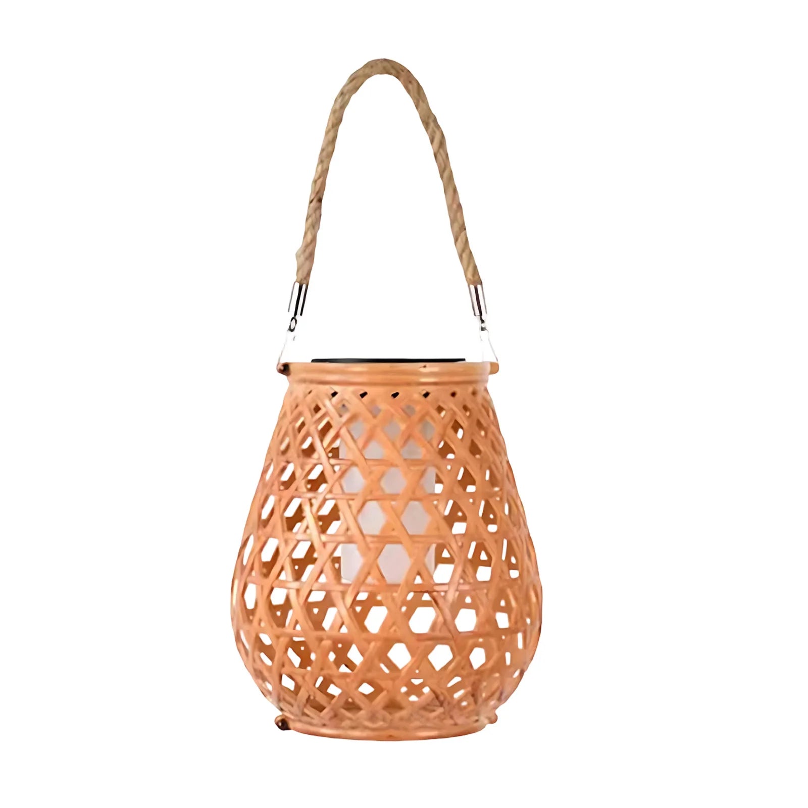Hand-Wove Rattan Lamp Cover Vintage Chandelier Home Living Room Teahouse Garden Lampshade Pendant Light Decoration Qme