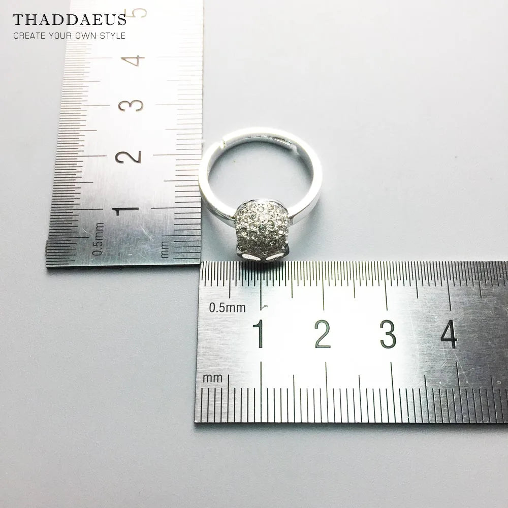 Skull White Pave Ring,Europe Style Glam Fashion Good Jewerly For Women Gift In 925 Sterling Silver,Super Deals Qme