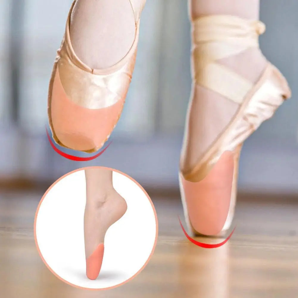 1 Pair Silicone Gel Toe Pads For Pointe Shoes Ballet Dance Foot Big Toe Protection Cushion Topper Cover Protector Pouch Reusable Qme