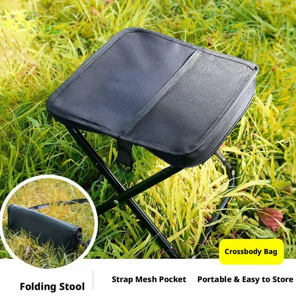 Foldable Backpack Stool Handbag Pocket Travel Fishing Hiking Outdoor Qme