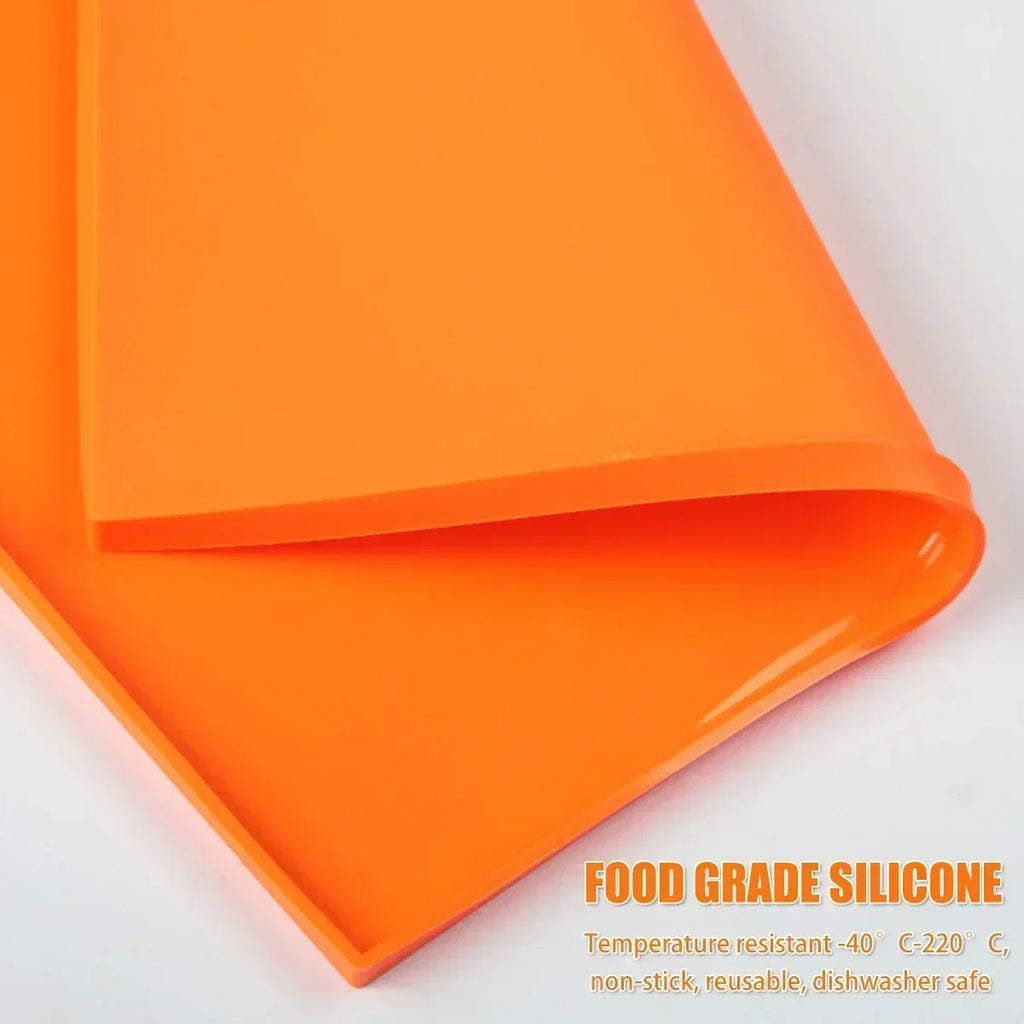 4/6PCS Silicone Non-stick Baking Tray with Edge Dehydrator Sheets Dehydrator Mats for Fruits Meat Vegetables Kitchen Accessories Qme