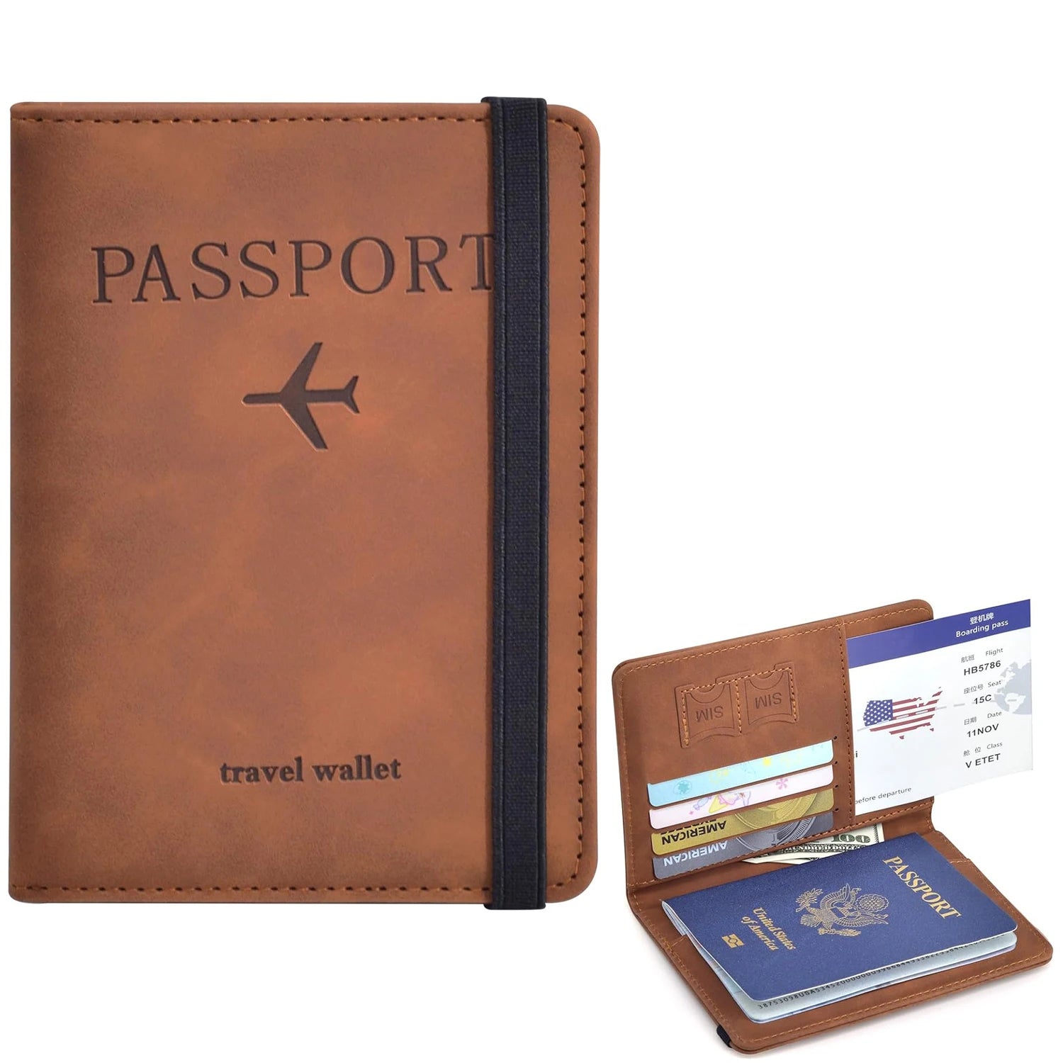 Passport Holder Travel Essentials Wallet Cover Case Accessories Book Qme