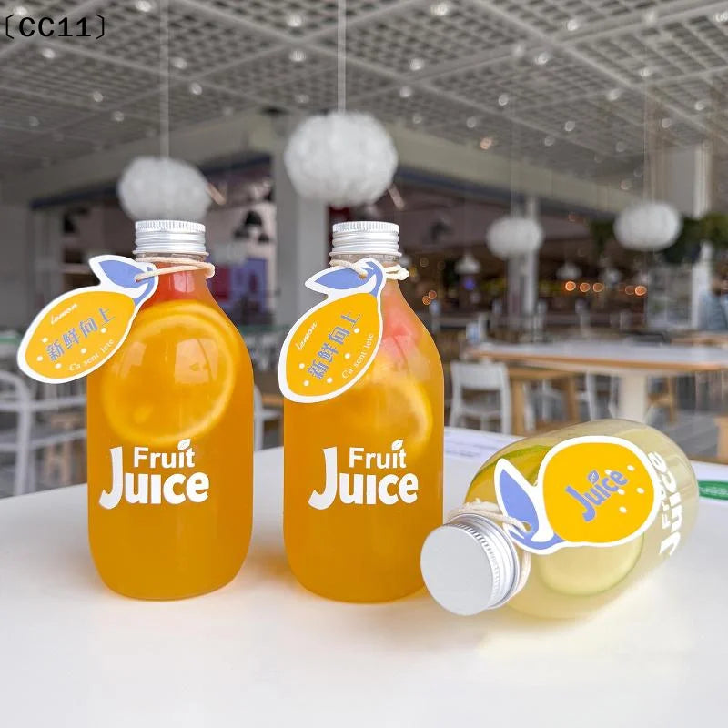 Plastic Juice Bottles Caps Long-lasting Spill-proof Clear Milk More Qme
