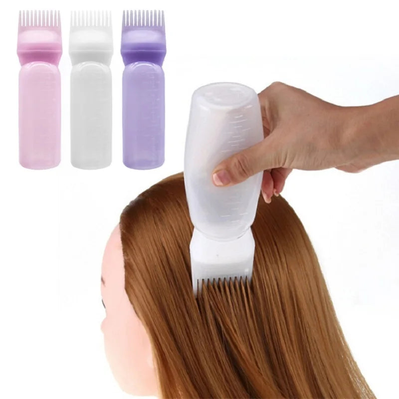 3 Colors Hair Dye Applicator Brush Bottles Dyeing Shampoo Bottle Oil Qme