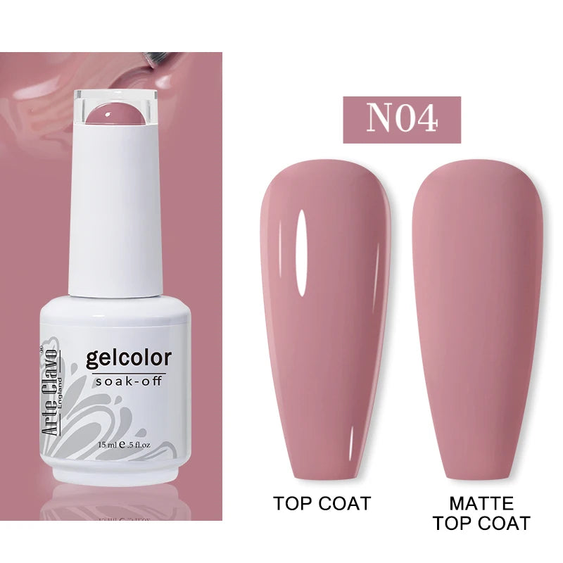 Arte Clavo15ml Gel Nail Polish Art 65 Colors Colorful Soak Off UV