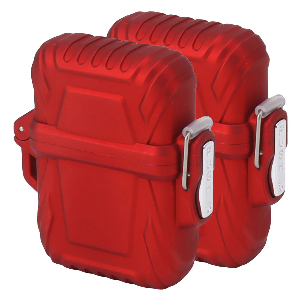 2Pcs Lighter Case Portable Lighter Pouch IP56 Waterproof Plastic Firestarter Case for Outdoor Camping Travel Qme