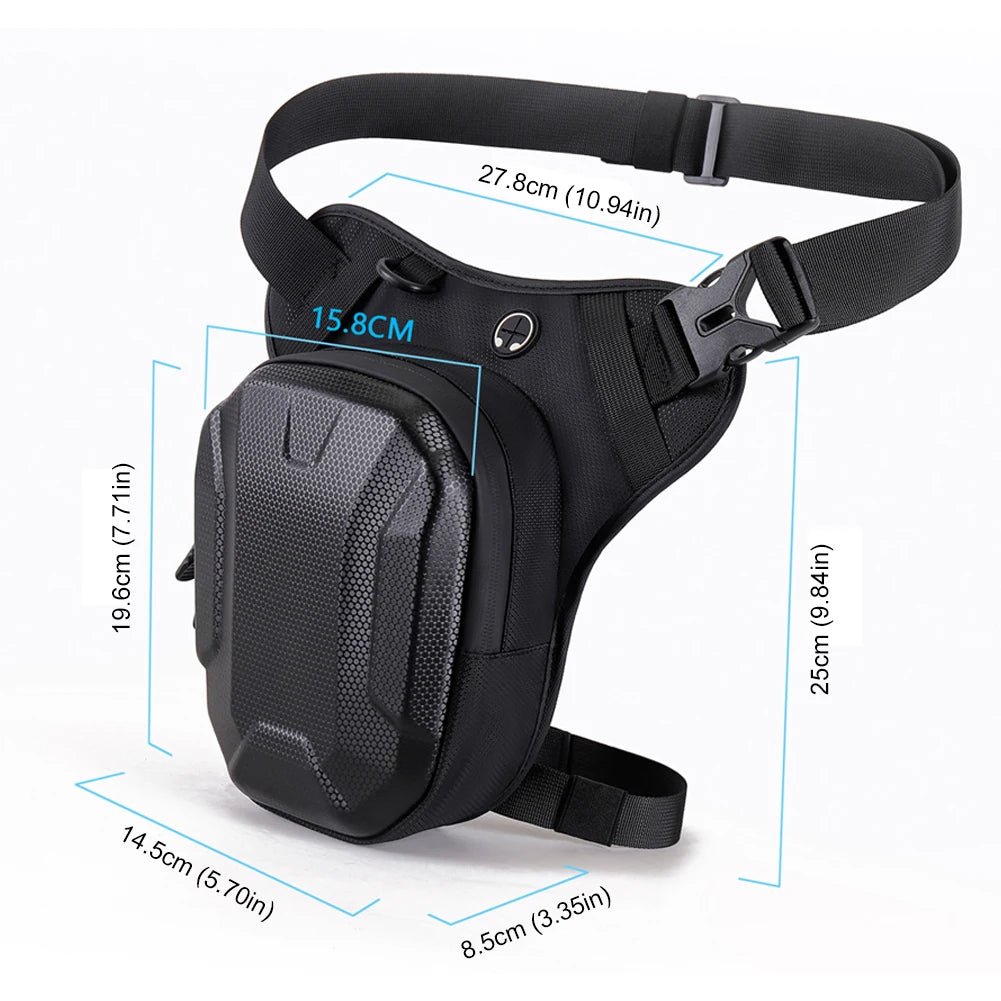 Motorcycle Waist Pack with Multi Pockets Drop Leg Pack Motorcycle Chest Bag Multifunctional Leg Pouch for Cycling Hiking Camping Qme