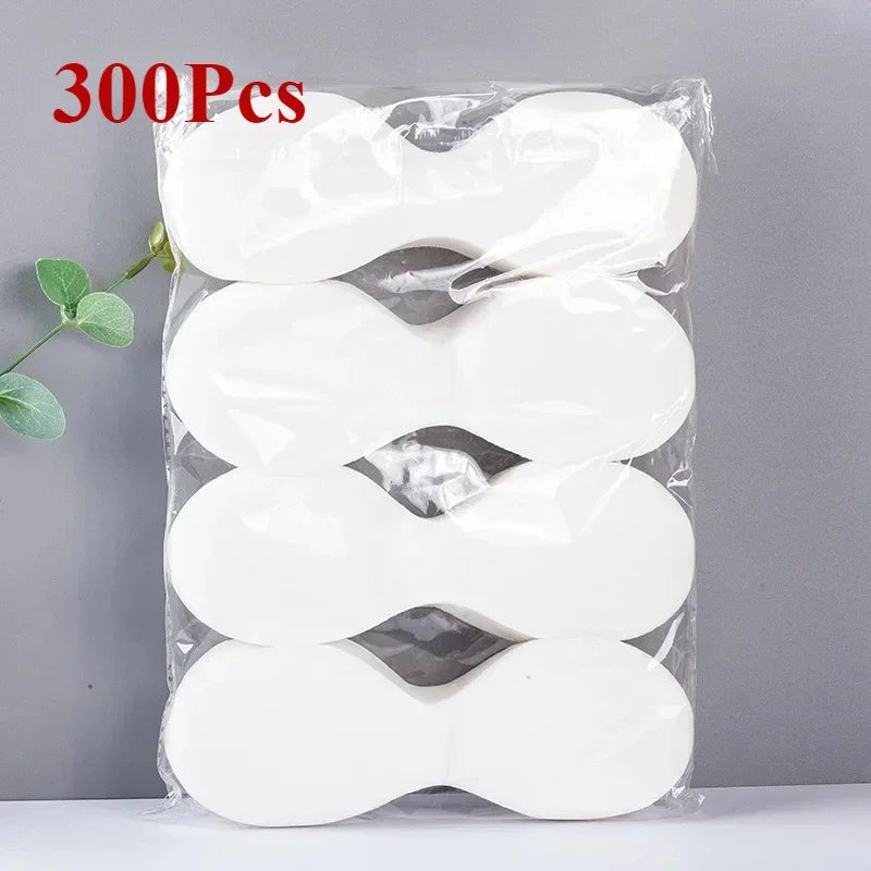 300/200/100PCS Disposable Eye Mask DIY Natural Cotton Eye Paper Women Essential Product Ultrathin Silk Eye Paper Mask Qme