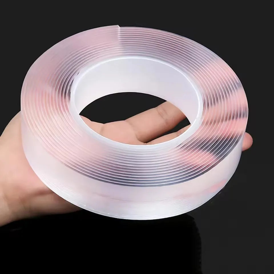 Nano Double sided Adhesive Tape Extra Strong Waterproof Transparent Traceless Tape Thickened Reusable Decorative Tape Home Tools Qme