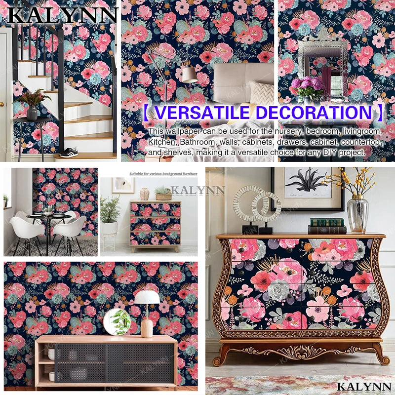 Floral Wall Stickers Self Adhesive Removable Wallpaper Vinyl Contact Qme