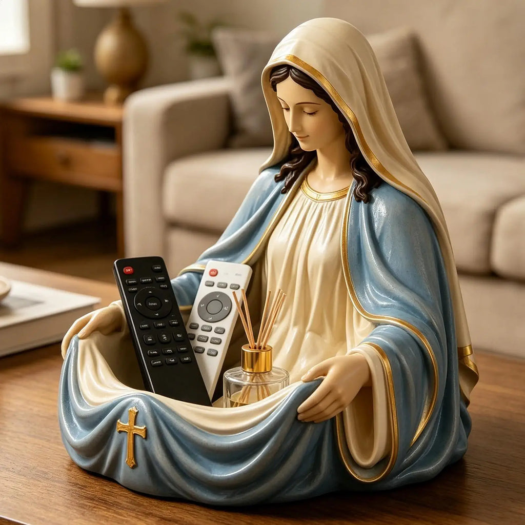 Key Bowl Mother Mary Desktop Decor Religious Storage Dish Women Men Qme