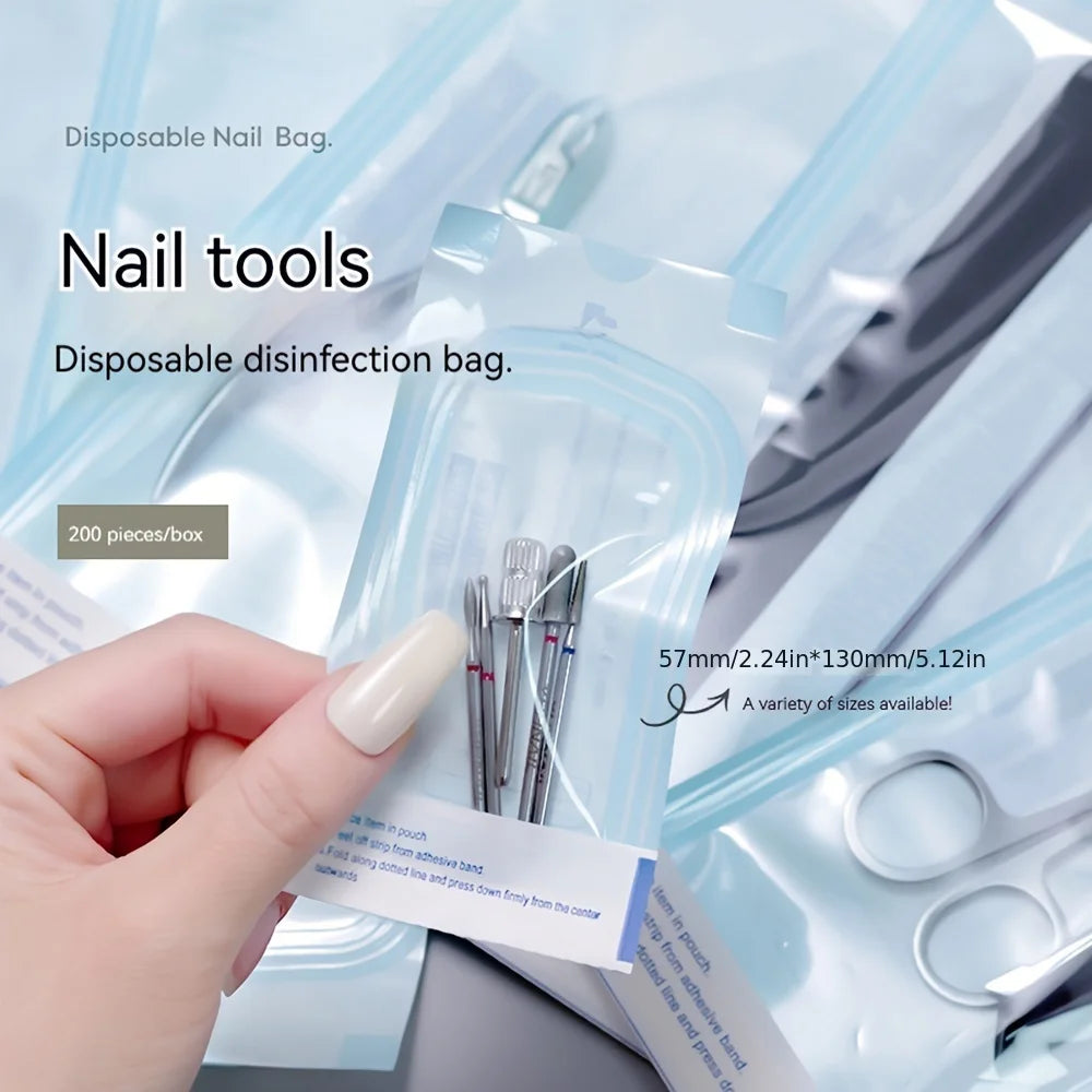 200pcs/box Self-sealing Sterilization Pouches Bags 5 Sizes Medical-grade Bag Disposable Tattoo Accessories Supplies Qme