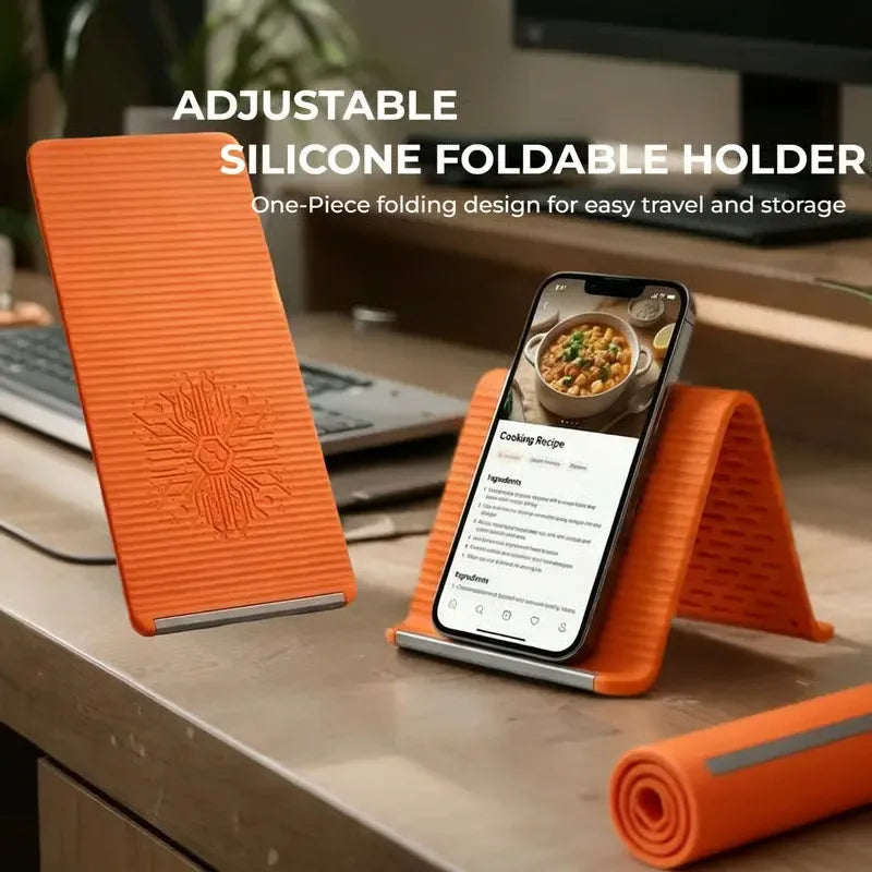 Multi-angle Silicone Phone Stand Foldable Tablet Notebook Holder Qme