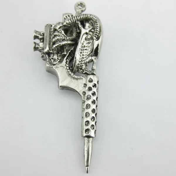 Men Charm Tattoo Machine Stainless Steel Jewelry Necklaces With Pendant Male Women Punk Hip Hop Accessories Gifts Wholesale Qme MTM09-SR