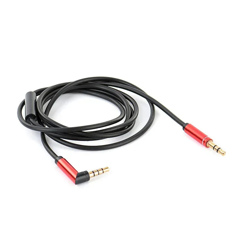 Aux Cable Speaker Wire 3.5mm Jack Audio Cable for Car Headphone Adapter Male Jack To Jack 3.5 Mm Cord for Samsung Xiaomi Qme red 1.2m