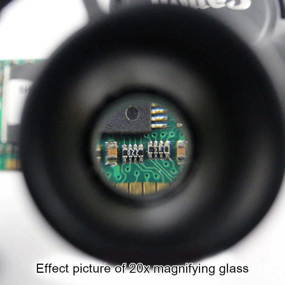 10X/15X/20X/25X Lens Observation Head Wearing Magnifier Glasses Loupes with LED Qme