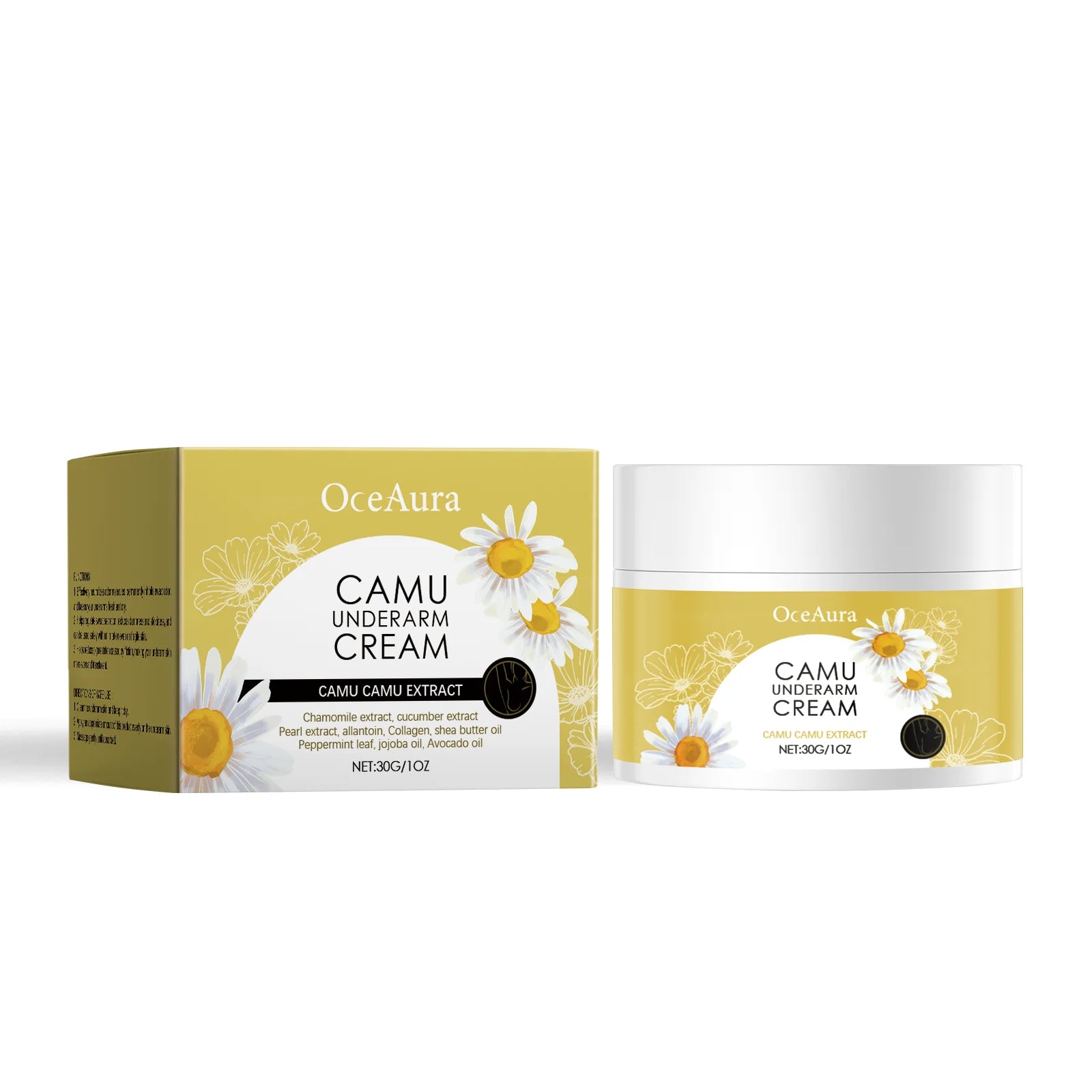 Oceaura Camu Underarm Cream Odor Neutralizing Sweat Inhibiting Qme 30g