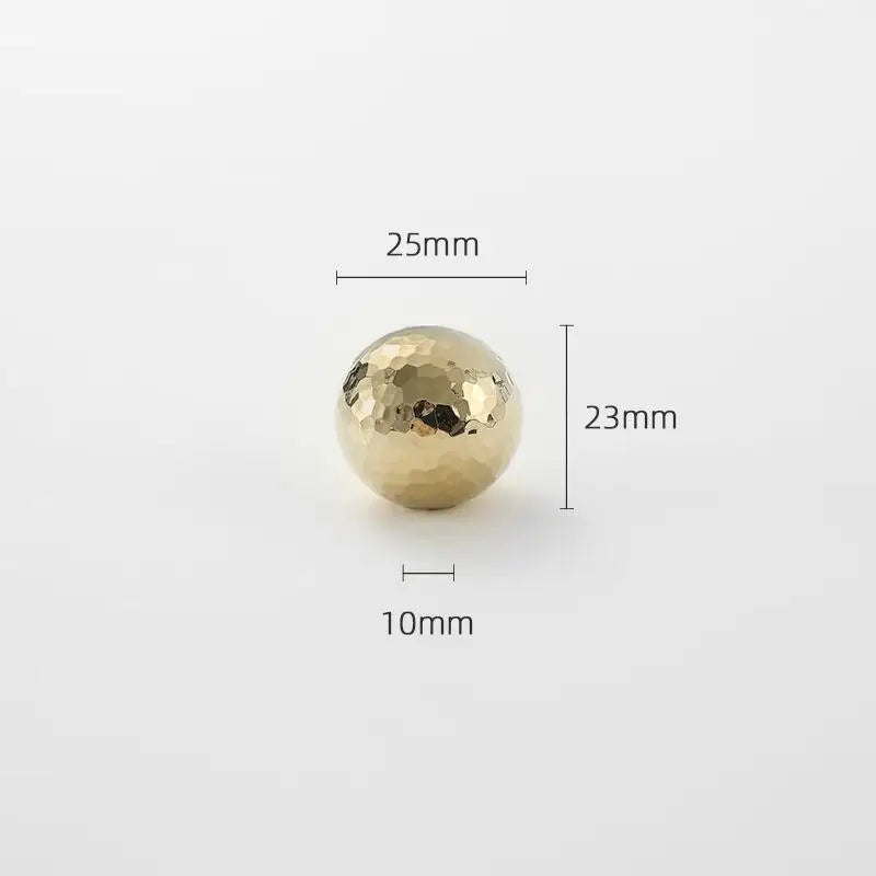 Brass Ball Furniture Pull Handles Hand-forged Hammer Cabinet Handles Door Drawer Knob Kitchen Wardrobe Cupboard Pulls Qme A5