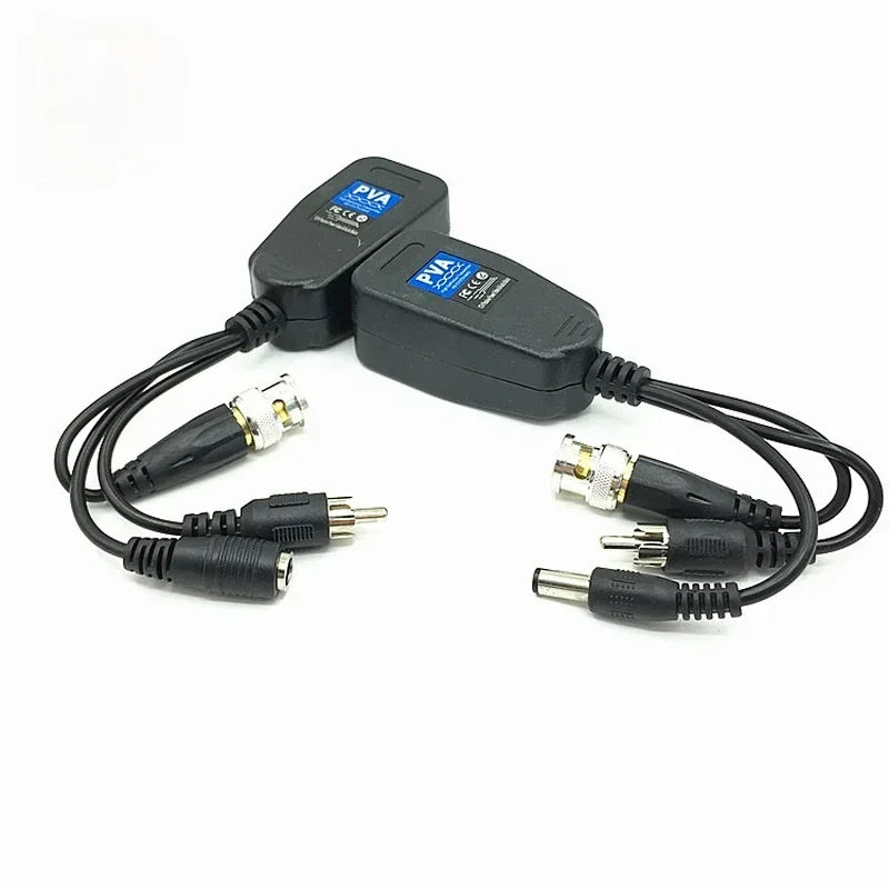 HD, 1 Pair, Double Twisted Pair Power Supply /video/ and Audio, TVI / CVI /AHD, Coaxial, RJ45 CCTV Balun, 3 and 1 Transmitter Qme 1 Pair