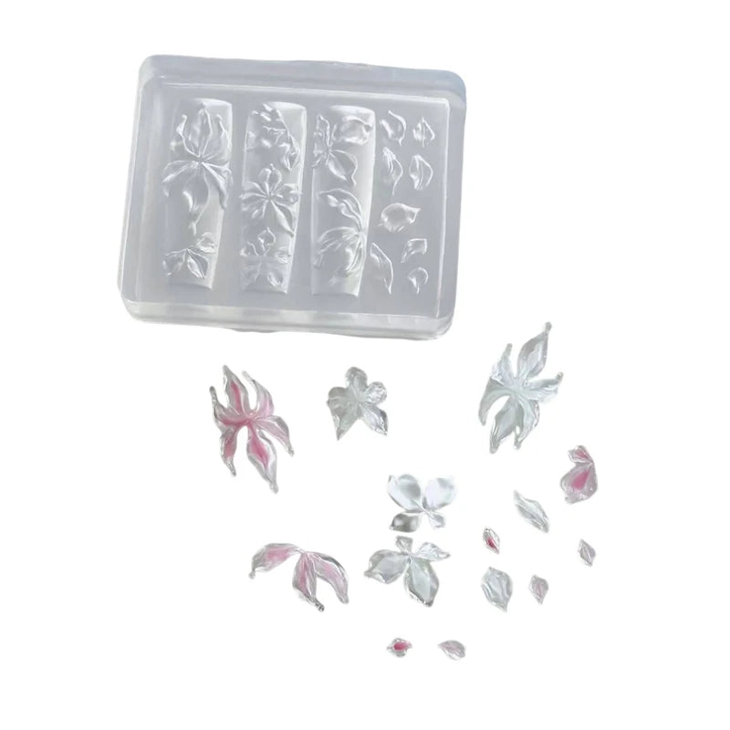 3D Ice Crystal Flower Silicone Nail Art Mold DIY Acrylic Manicure Qme A1