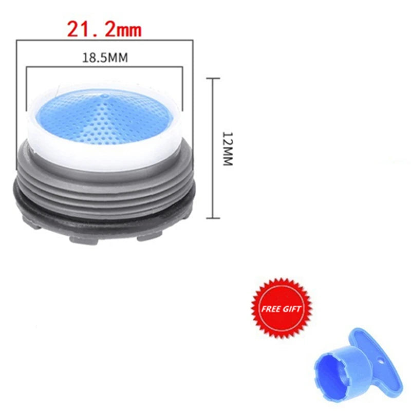 Kitchen Faucet Aerator M24 M21 M18 M16 Female Thread Water Saving Bathroom Taps Plastic Bubbler with Wrench Kitchen Accessories Qme 21mm