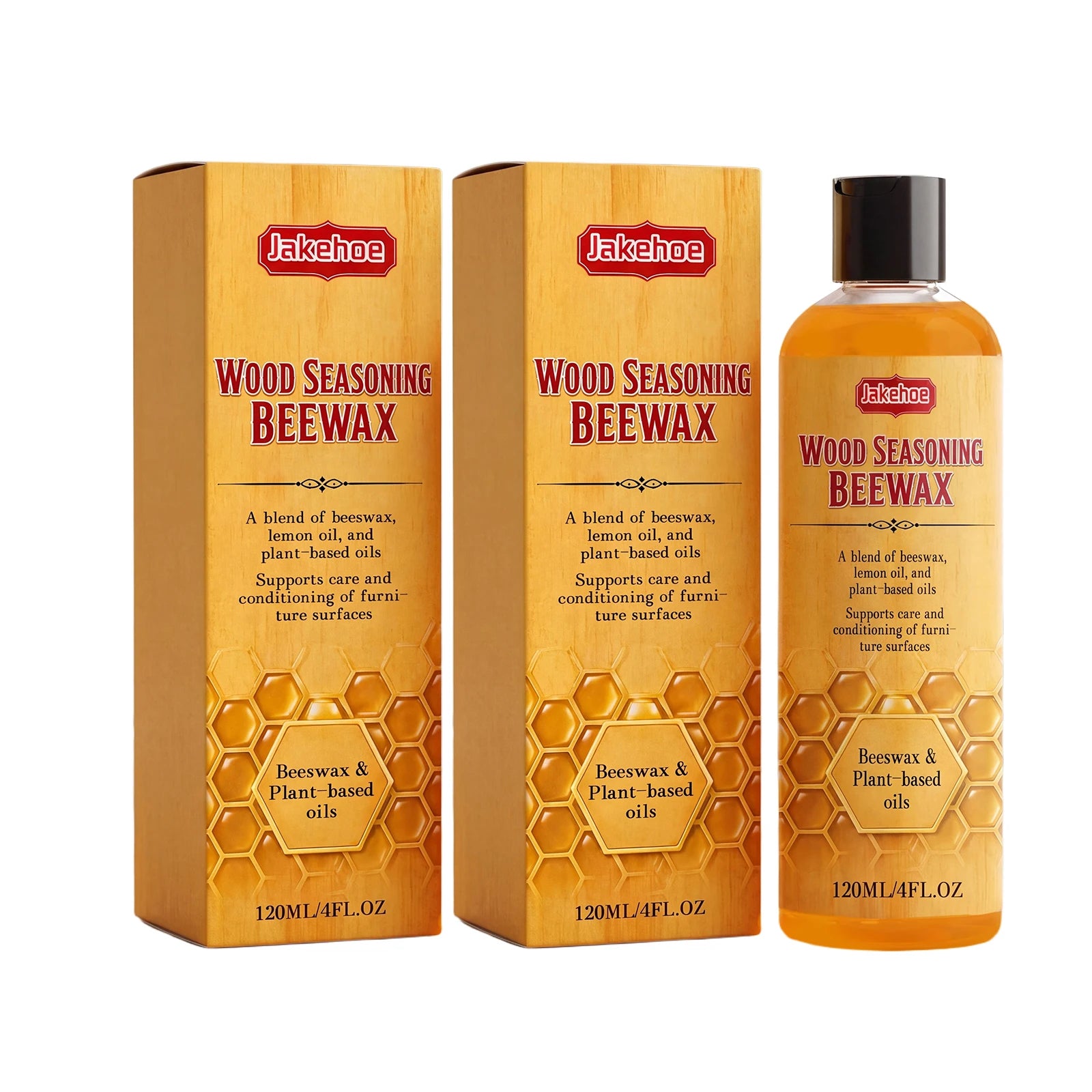 Wood Polishing Beewax Repair Scratches Remove Dullness Restores Shine Hydrate Dry Wooden Surfaces Multi-purpose Wood Conditioner Qme 2 x 120ML Boxed